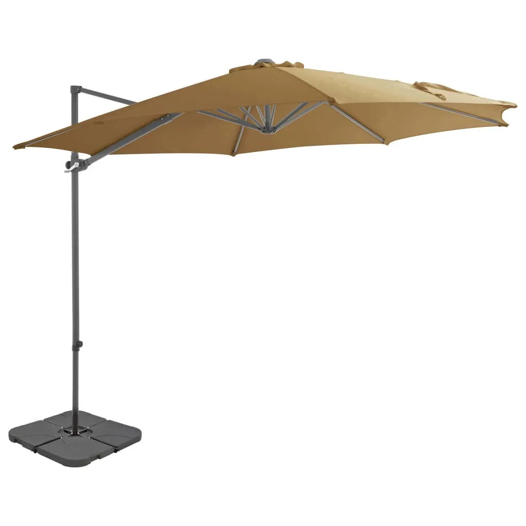 Cloris furniture Sonnenschirm mit Schirmständer Taupe